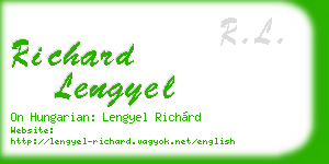 richard lengyel business card